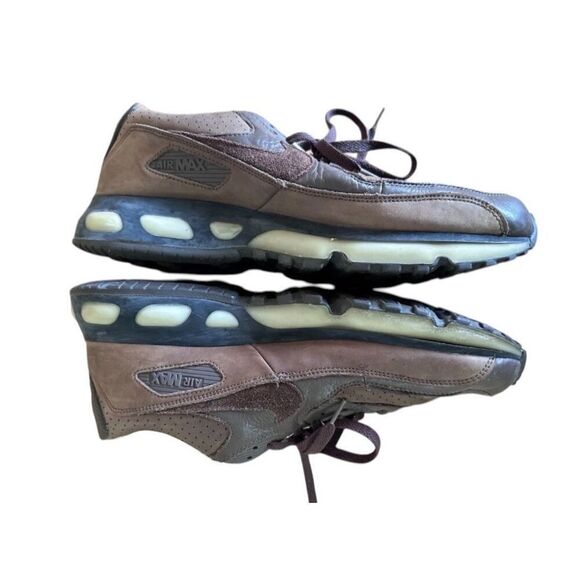 Size 13 - Nike Air Max 90 360 One Time Only "RARE" Brown Leather Sneakers - Picture 2 of 5